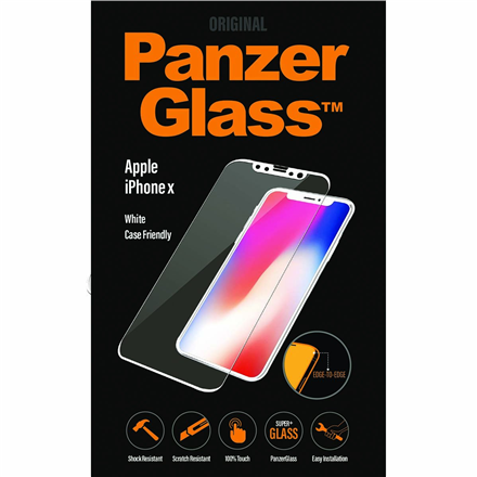 Panzer Glass PanzerGlass 2626 dėklas Apple, iPhone X/Xs, grūdintas stiklas, skaidrus/Baltas