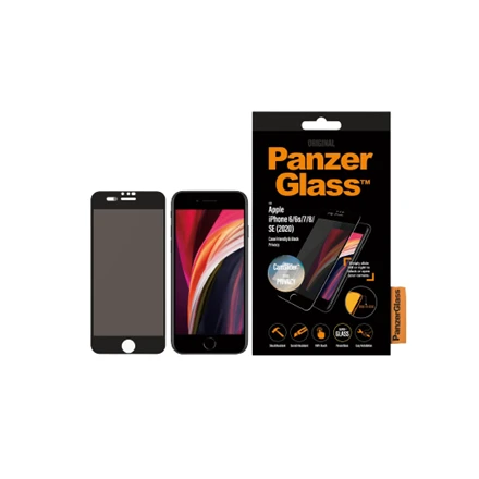 Panzer Glass PanzerGlass | Apple | iPhone 6/6s/7/8/SE (2020) | Hibridinis stiklas | Juodas | Anti-glare danga; Mėlyna šviesos mažinimas | Privatumo filtras