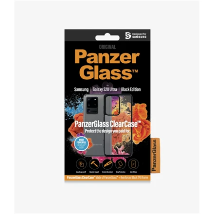 Panzer Glass PanzerGlass skaidrus dėklas Samsung, Galaxy S21 Ultra, Juodas