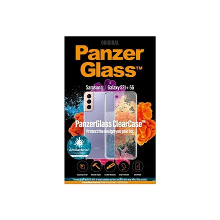 Panzer Glass PanzerGlass | ClearCase | Byla | Samsung | Galaxy S21+ serija | Termoplastinis poliuretanas (TPU) | Išvalyti | Anti geltona; Atsparus įbrėžimams; Anti-riebus; Anti-Aging; Antibakterinis