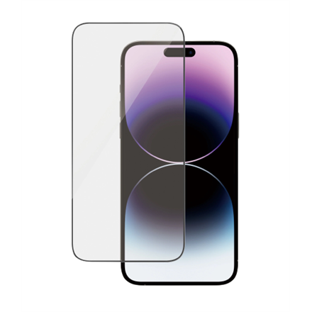 Panzer Glass PREMIUM TEMPERED biometrinio stiklo ekrano apsauga pilnas dangtelis iPhone 2022 6.7'' Pro Max UWF wA AB (Juodas)
