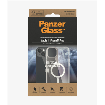 Panzer Glass PanzerGlass | HardCase MagSafe Suderinamas | Apple | iPhone 14 Plus | Išvalyti | Suderinamas su MagSafe; Karinio laipsnio standartas; 100% perdirbta rėmo medžiaga