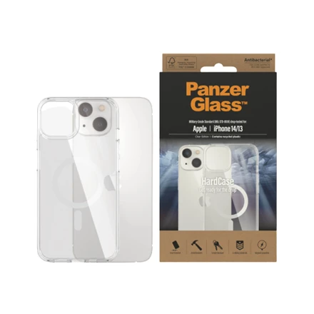 Panzer Glass PanzerGlass | HardCase MagSafe Suderinamas | Nugaros apsauga | Apple | iPhone 14/13 | 100 % perdirbtas poliuretanas (TPU) | Išvalyti | Suderinamas su MagSafe; Karinio laipsnio standartas; 100% perdirbta rėmo medžiaga