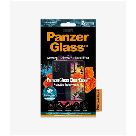 Panzer Glass PanzerGlass Clear Case Nugaros apsauga, Samsung, Galaxy A72, Juodas AB