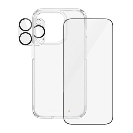 Panzer Glass PanzerGlass | Panzerglass 3-in-1 pakuotė | iPhone | iPhone 15 Pro | Išvalyti | „PicturePerfect“ fotoaparato objektyvo apsauga, su belaidžiu įkrovimu suderinamas kietasis dėklas ir itin platus ekrano apsauginis sluoksnis
