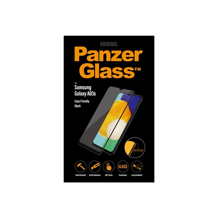 Panzer Glass PanzerGlass Samsung, Galaxy A03s/A03, CF, Hibridinis stiklas, Juodas, Ekrano apsauga