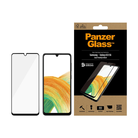 Panzer Glass PanzerGlass | Ekrano apsauga | Samsung | Galaxy A33 | Stiklas | Juodas | Tinkamas atvejams