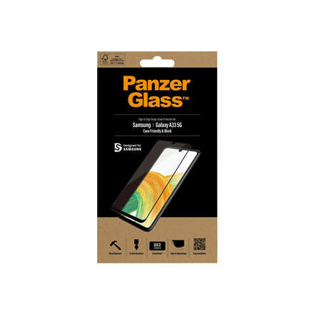 Panzer Glass PanzerGlass | Ekrano apsauga | Samsung | Galaxy A33 | Stiklas | Juodas | Tinkamas atvejams