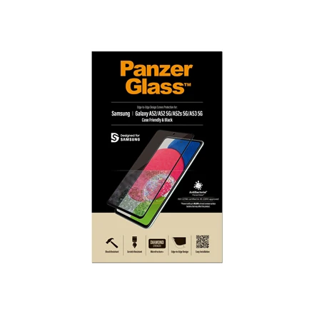 Panzer Glass PanzerGlass | Samsung | Galaxy A52 | Juodas/Skaidrus | Ekrano apsauga nuo pirštų atspaudų