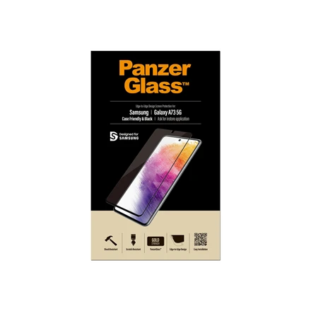 Panzer Glass PanzerGlass ekrano apsauga Samsung Galaxy A73 5G Glass Juodas Tinka dėklui