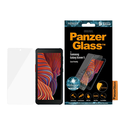 Panzer Glass PanzerGlass | Samsung | Galaxy Xcover 5 | Grūdintas stiklas | Juodas | Ekrano apsauga nuo pirštų atspaudų