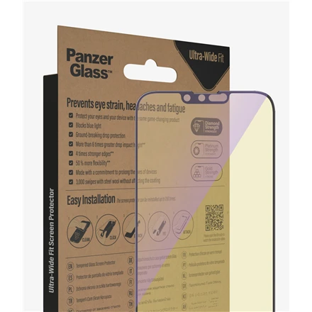 Panzer Glass PanzerGlass | Ekrano apsauga | Apple | iPhone 14 Plus/13 Pro Max | Stiklas | Juodas | Itin platus pritaikymas; Atsparus įbrėžimams; Atsparus smūgiams; Lengvas montavimas; Anti-mėlynas šviesa; Akių apsauga; Deimantų stiprumas; Antibakterinis; Atsparus pirštų atspaudams | Anti-mėlynas Šviesa