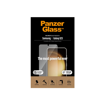 Panzer Glass PREMIUM TEMPERED stiklo ekrano apsauga, pilnas dangtelis, skirtas Samsung Galaxy S23 Ultra-Wide Fit AB