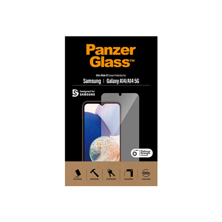 Panzer Glass PanzerGlass | Itin platus pritaikymas | Ekrano apsauga | Samsung | Galaxy A14/A14 5G | Skaidrus