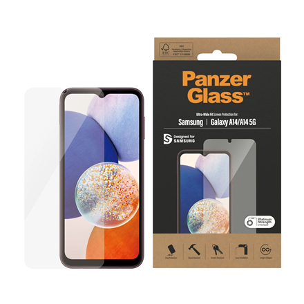 Panzer Glass PanzerGlass | Itin platus pritaikymas | Ekrano apsauga | Samsung | Galaxy A14/A14 5G | Skaidrus