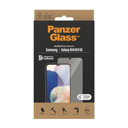 Panzer Glass PanzerGlass | Itin platus pritaikymas | Ekrano apsauga | Samsung | Galaxy A14/A14 5G | Skaidrus