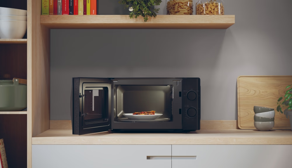 Pastatoma mikrobangų krosnelė Candy Idea CMW20SMB, juodos spalvos