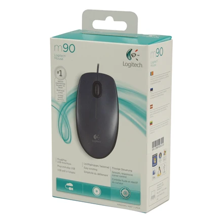 Optinė pelė su laidu Logitech M90 juoda