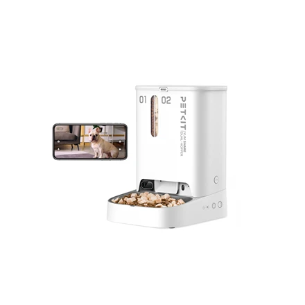 Automatinė šėrykla Petkit YumShare Dual Hopper, baltos spalvos