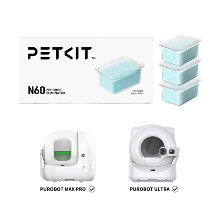 PetKit kvapų naikintojas N60, skirtas Petkit PUROBOT ULTRA kraiko dėžutei (3 vnt.)