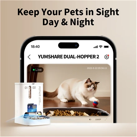 Šėrykla PETKIT P5912 YumShare Dual-Hopper 2 5L Baltas