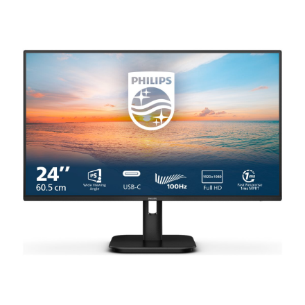 Monitorius Mmd Monitors Displays PHILIPS 24E1N1300A/00 23.8inch IPS 1920x1080 16:9 HDMI USB Juodas