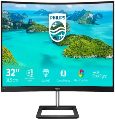 Monitorius Philips 325E1C/00 31,5" QHD, MVA, D-Sub/HDMI/DP