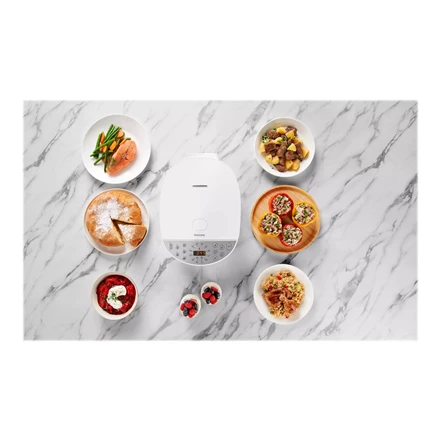 Daugiafunkcis puodas Philips All-in-One Cooker HD4713/40, 5 l, Baltas