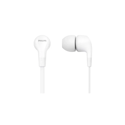 Į ausį įdedamos laidinės ausinės Philips TAE1105, Baltos