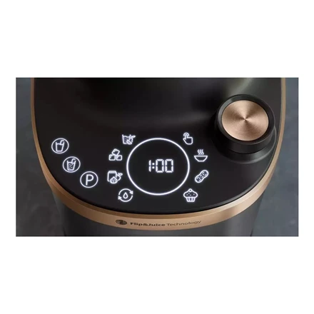 Philips Flip&Juice™ Didelio greičio maišytuvas su sulčiaspaudės moduliu HR3770/10, Juodas