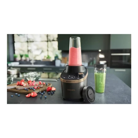Philips Flip&Juice™ Didelio greičio maišytuvas su sulčiaspaudės moduliu HR3770/10, Juodas