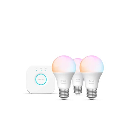 „Philips Hue E WCA 806 A60 E27“ 3 rinkiniai EU | E27 | 8 W | 16 milijonų spalvų, Baltos ir spalvotos šviesos