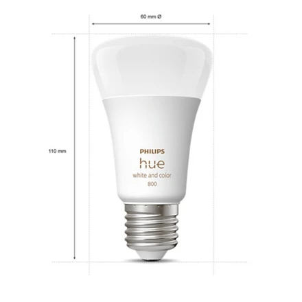 Philips Hue WCA 6,5W A60 E27, 4vnt pakuotė | E27 | 6,5 W | RGBW 2000-6500K | Bluetooth ir Zigbee