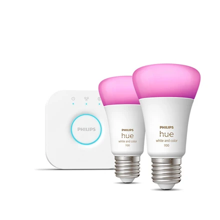 Philips „Hue White and color ambiance“ Pradinis rinkinys: 2 E27 išmaniosios lemputės (1100)