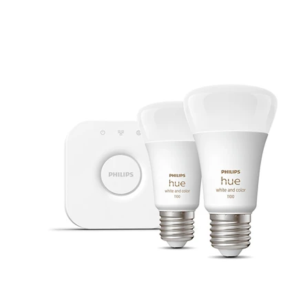 Philips „Hue White and color ambiance“ Pradinis rinkinys: 2 E27 išmaniosios lemputės (1100)