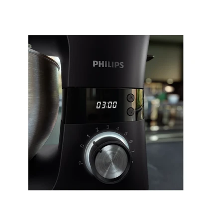 Virtuvinis kombainas „Philips“ serijos 7000 virtuvės mašina HR7962/21, 5,5 l dubuo, 8 greičių nustatymai, plakiklio priedas, smulkintuvo priedas, 1000 W