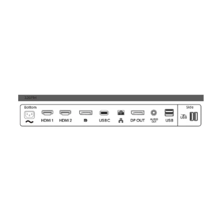 Monitorius Philips 326P1H/00 31.5", Juodos spalvos