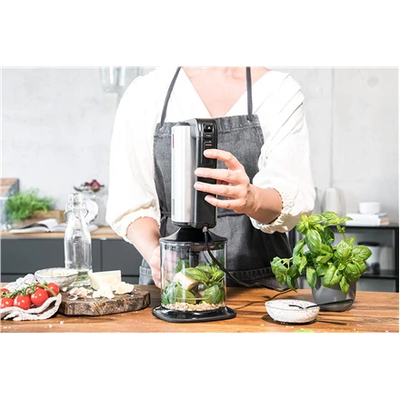Plakiklis Gastroback Design Hand Mixer Pro 40983 Nerūdijantis plienas/Juodas, Hand mixer, 500 W, Greičių skaičius 5, Shaft material Nerūdijantis plienas, Mini chopper,
