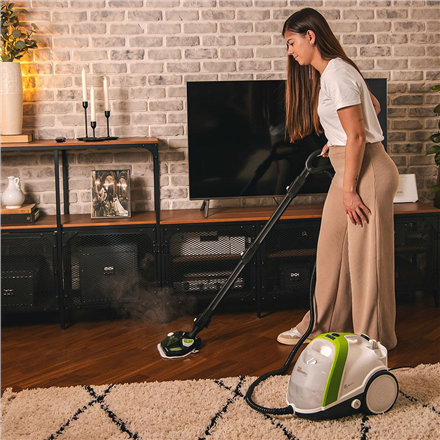 Polti | Garų valytuvas | PTEU0317 Vaporetto Smart 110 Eco | Galia 1500 W | Garų slėgis 4 bar | Vanduo bako talpa 2 L | Baltas/Žalias