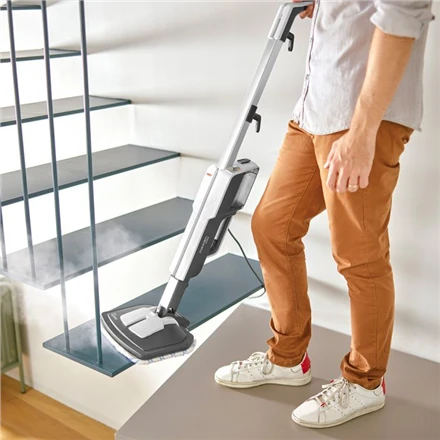 Polti | Garų šluota su integruotu nešiojamu valikliu | PTEU0304 Vaporetto SV610 Style 2-in-1 | Galia 1500 W | Garų slėgis Netaikomas baras | Vanduo bako talpa 0,5 L | Pilkas/Baltas