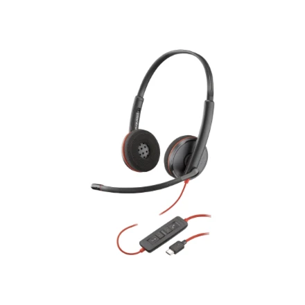 Poly Blackwire C3220 ausinės su USB-C laidiniu valdymo pulteliu
