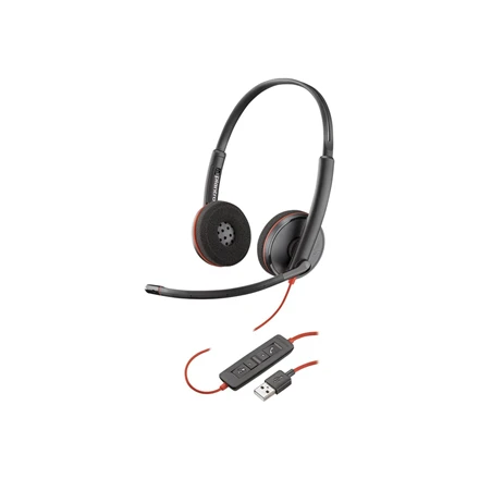 Plantronics Poly BLACKWIRE,C3225 USB-A Poly USB-A Ausinės Su mikrofonu Juodas USB Type-A su laidu