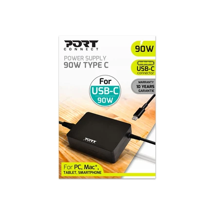 PORT DESIGNS USB įkroviklio maitinimo šaltinis 90 W TIPO C 350 g, maks. 20 V, 90 W