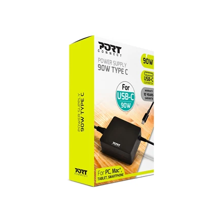 PORT DESIGNS USB įkroviklio maitinimo šaltinis 90 W TIPO C 350 g, maks. 20 V, 90 W