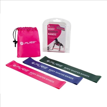 Pure2Improve | Body Shaper Bands, Set of 3 | Žalias, Rožinė and Violetinė
