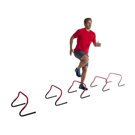 Pure2Improve | Sprinto kliūtys (5 vnt. rinkinys) | Raudona | 49,2 x 36 x 15,4 cm
