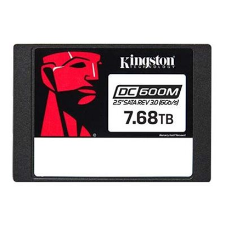 KINGSTON 7,68 TB DC600M 2,5 colio SATA3 mišraus naudojimo duomenų centro SSD, skirtas įmonių serveriams ir NAS (palaikomas „VMWare“)