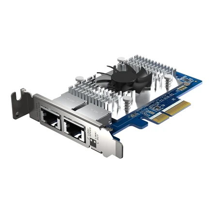 QNAP | Du 10 GbE prievadai su SR-IOV ir iSCSI, blokų pagrindu, palaiko kelis virtualių diskų režimus | QXG-10G2T-X710 | PCIe 3.0 x4