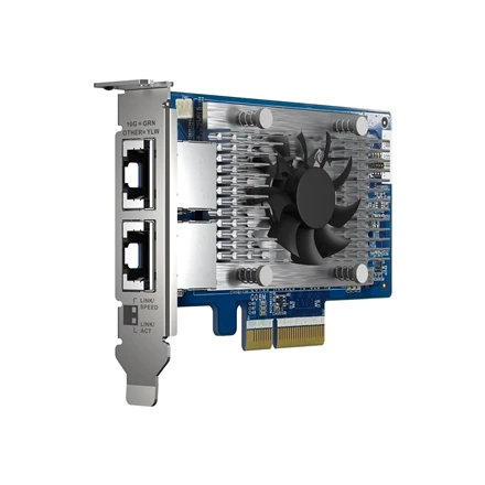 QNAP | Du 10 GbE prievadai su SR-IOV ir iSCSI, blokų pagrindu, palaiko kelis virtualių diskų režimus | QXG-10G2T-X710 | PCIe 3.0 x4