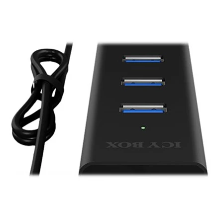 ICYBOX IB-HUB1409-U3 Icy Box 4x Port USB 3.0 Hub, Juodas